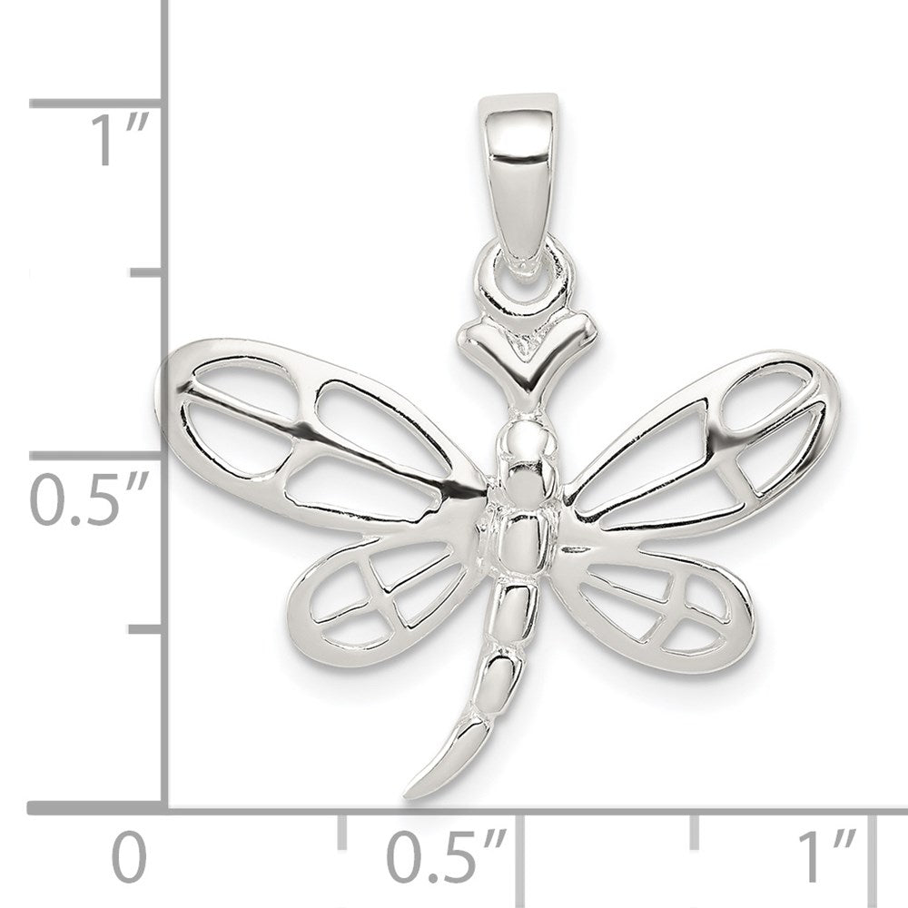 Sterlingsilber Poliert Libelle Anhänger