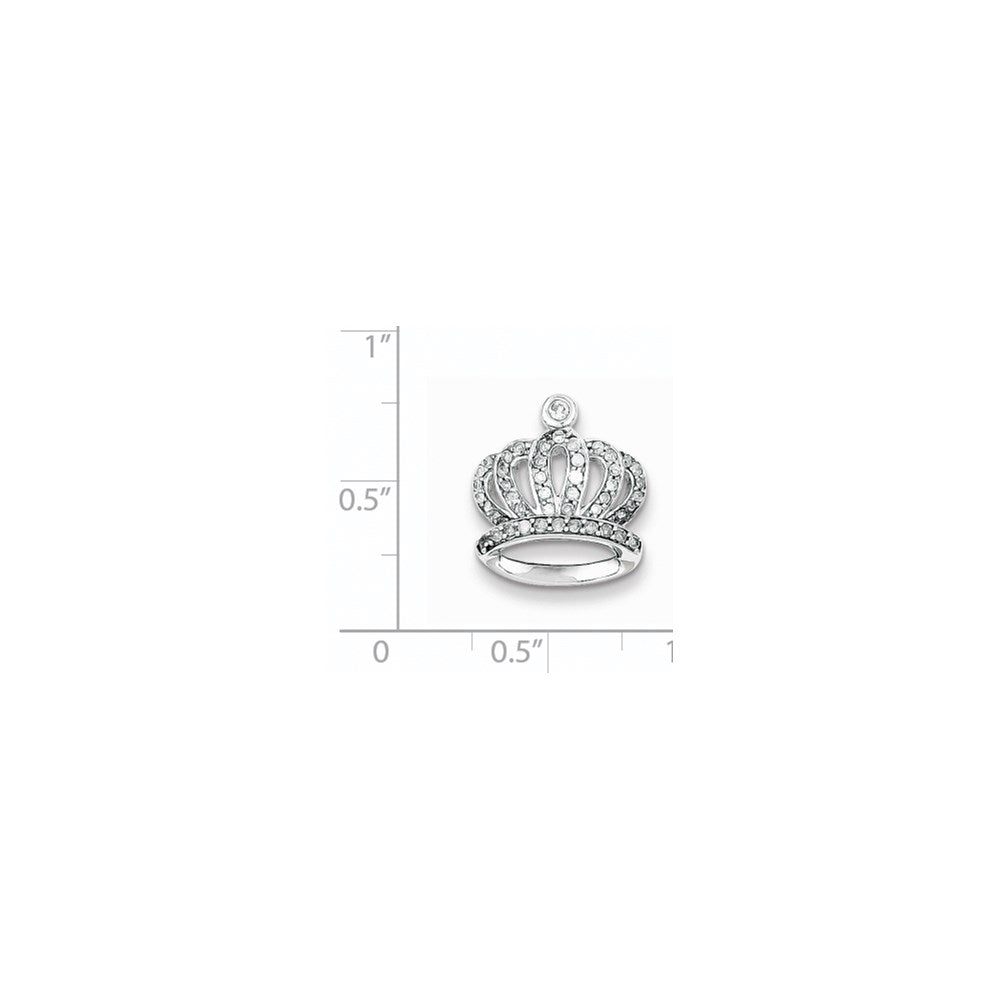 Sterlingsilber Rhodium Diamant. Anhänger