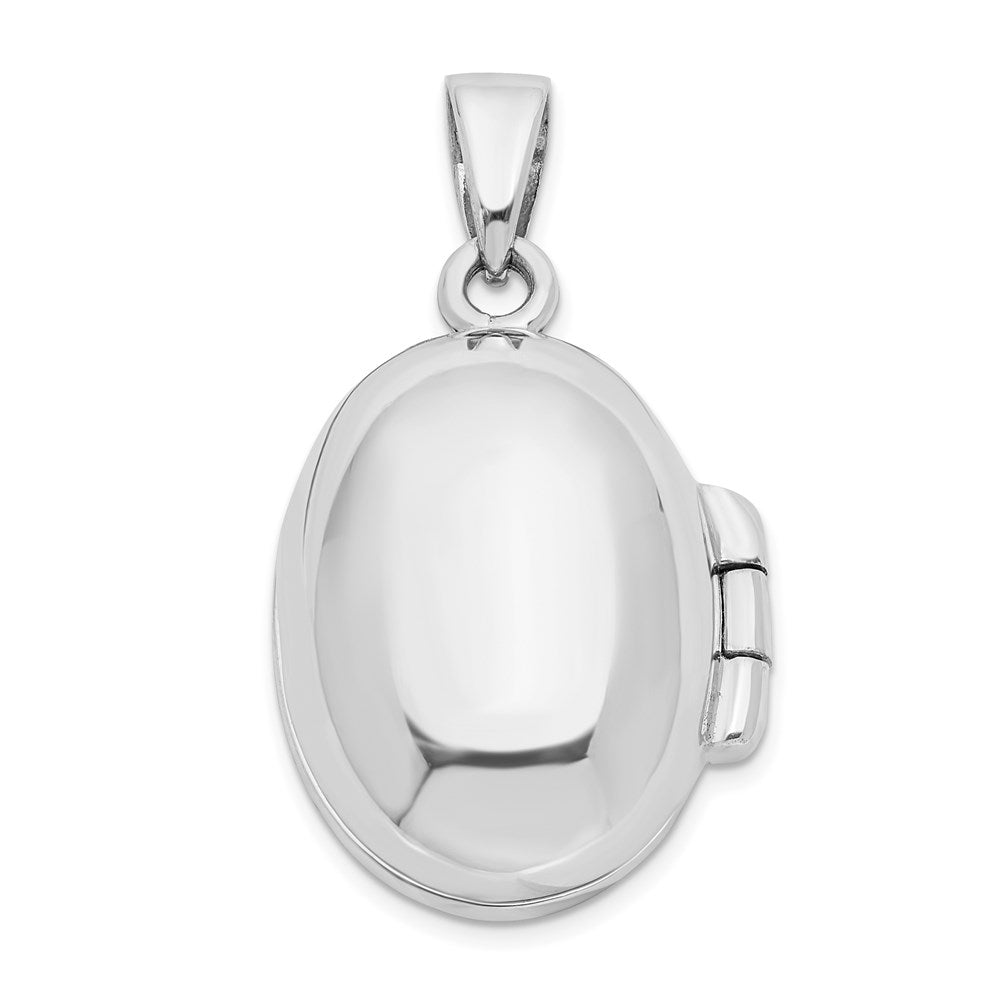 Sterlingsilber Rhodiniert und Antikisiert Amethyst Medaillon