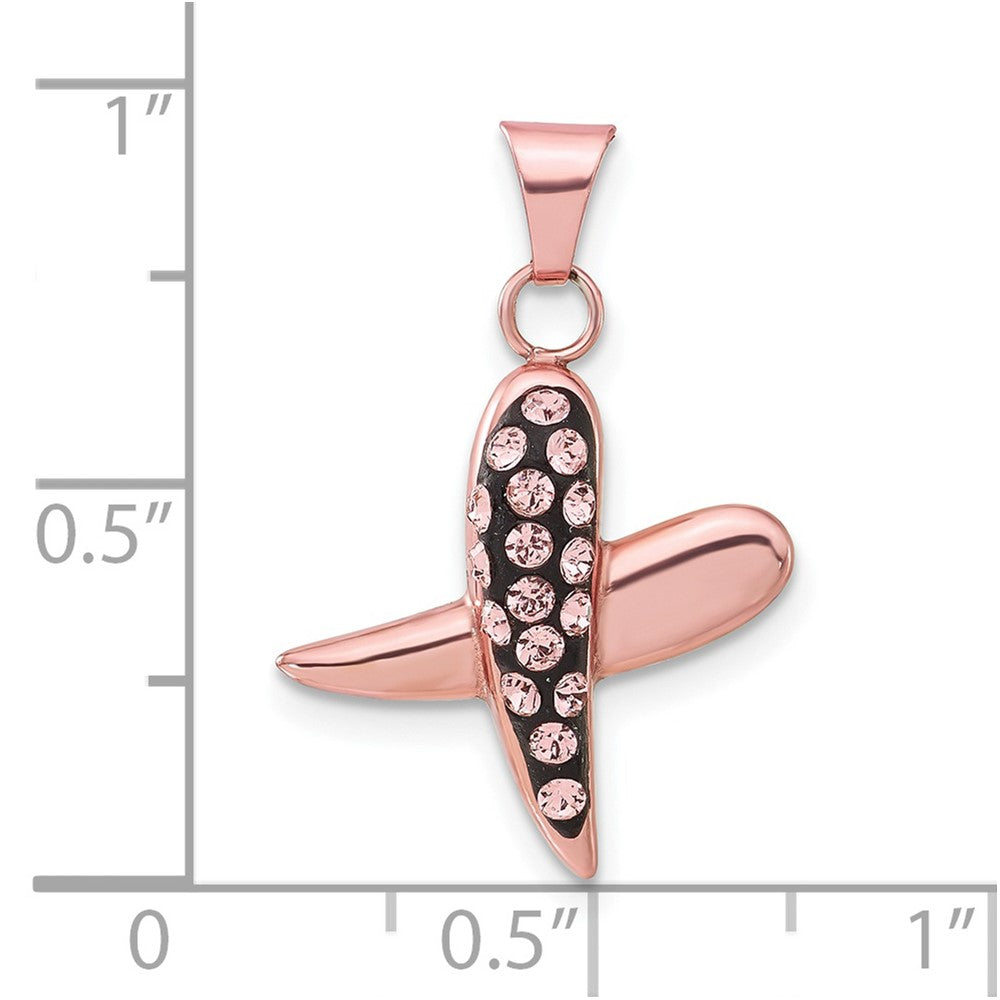Sterlingsilber Roséfarben Keramik Swarovski Kristall X Anhänger