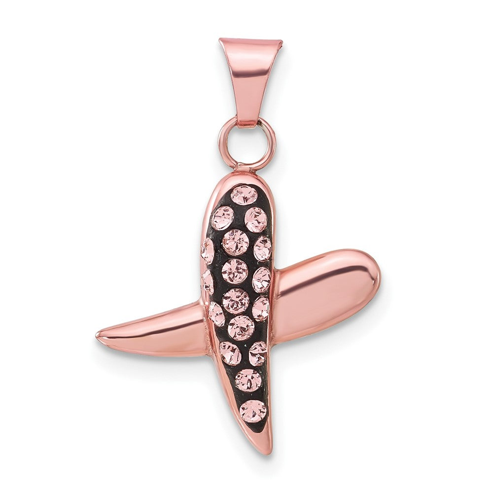 Sterlingsilber Roséfarben Keramik Swarovski Kristall X Anhänger