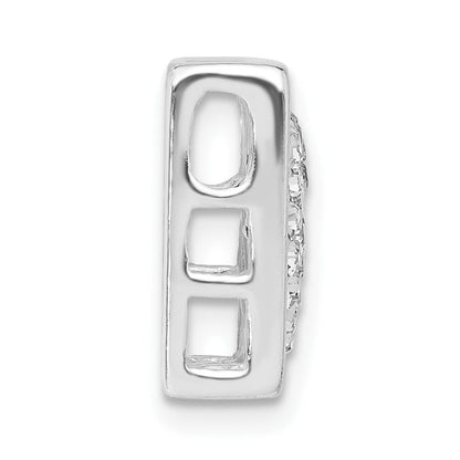 Sterlingsilber Stellux Kristall Herz Quadratisch Anhänger