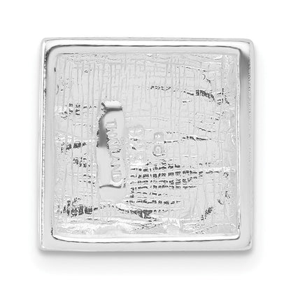 Sterlingsilber Stellux Kristall Herz Quadratisch Anhänger
