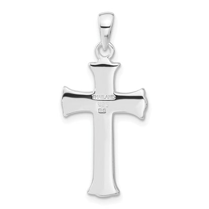 Sterlingsilber Weiß Stellux Kristall Kreuz Anhänger