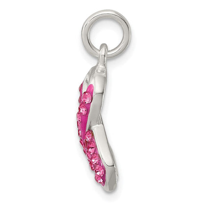 Sterlingsilber Stellux Kristall Rosa Bewusstsein Schleife Anhänger