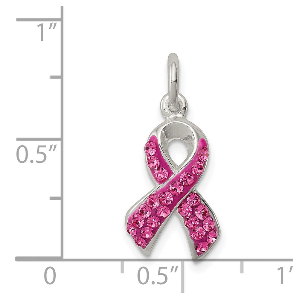 Sterlingsilber Stellux Kristall Rosa Bewusstsein Schleife Anhänger