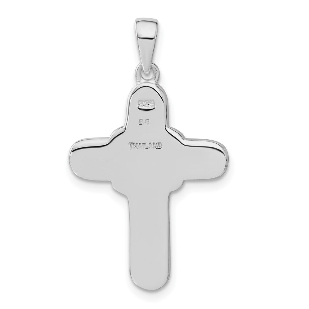 Sterlingsilber Lila & Klar Stellux Kristall Kreuz Anhänger