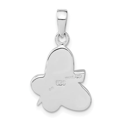 Sterlingsilber Stellux Kristall Animal Druck Schmetterling Anhänger