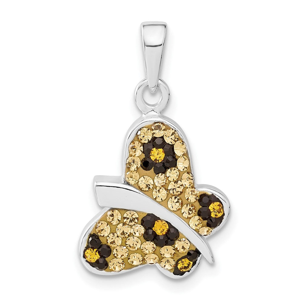Sterlingsilber Stellux Kristall Animal Druck Schmetterling Anhänger