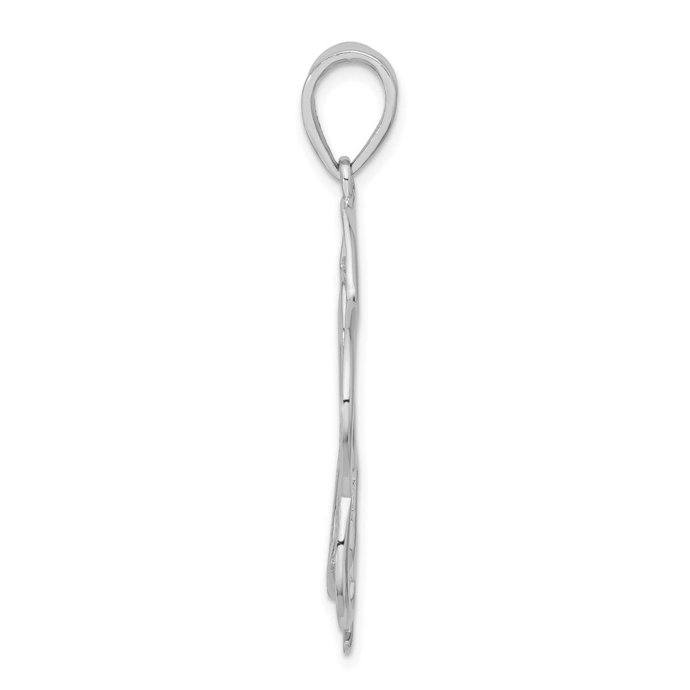 Sterlingsilber Poliert Blume Anhänger