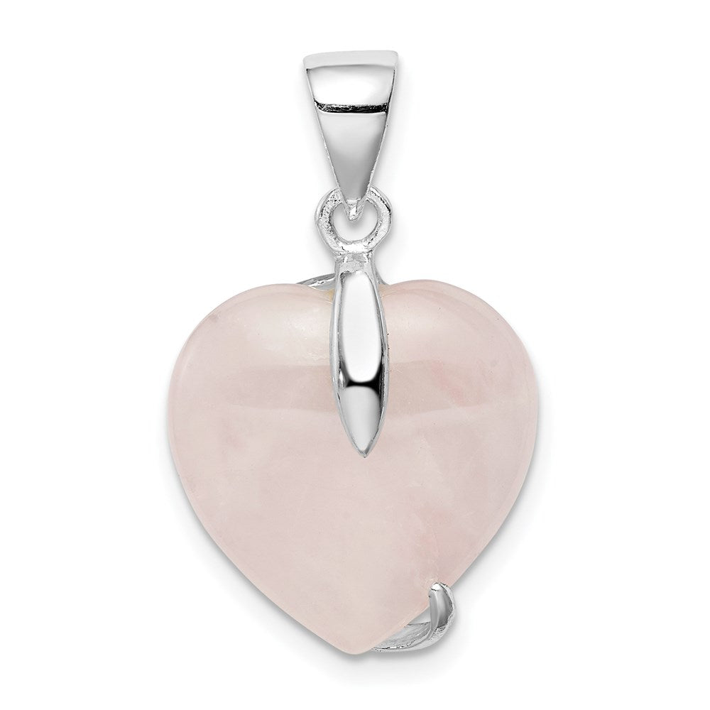 Sterlingsilber Rose Quarz Anhänger