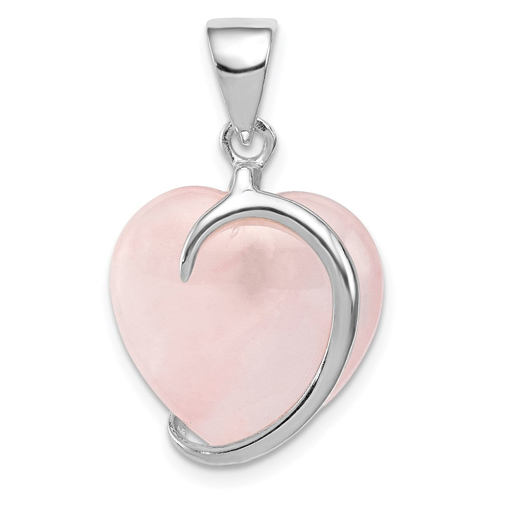 Sterlingsilber Rose Quarz Anhänger