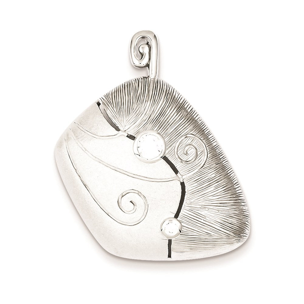 Sterlingsilber Zirkonia & Matt Curl Anhänger