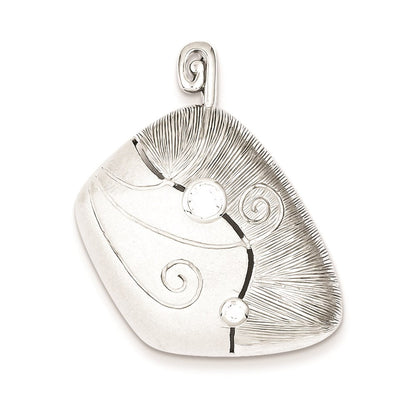 Sterlingsilber Zirkonia & Matt Curl Anhänger