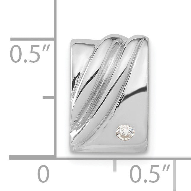 Sterlingsilber Rhodiniert Zirkonia Anhänger