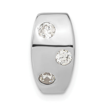 Sterlingsilber Rhodiniert Zirkonia Kette Anhänger