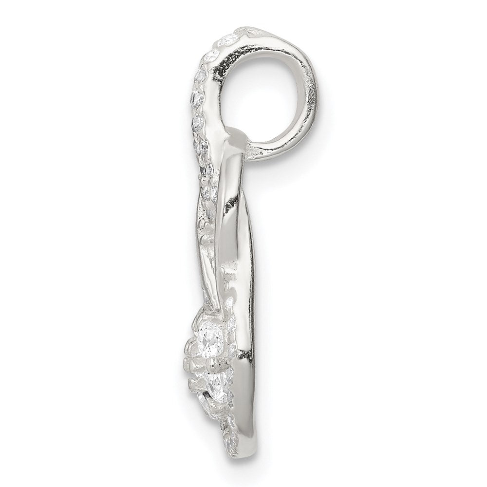 Sterlingsilber Zirkonia & Tropfen Anhänger