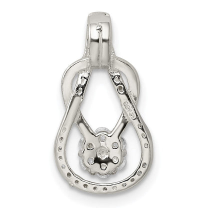 Sterlingsilber Zirkonia & Tropfen Anhänger