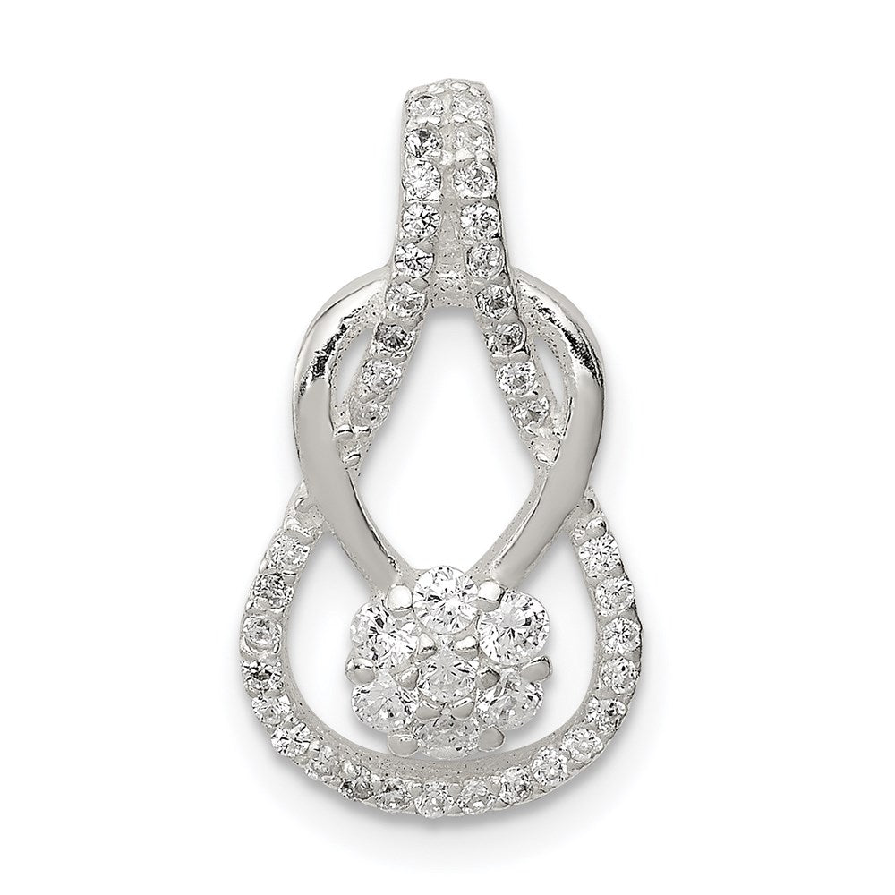 Sterlingsilber Zirkonia & Tropfen Anhänger