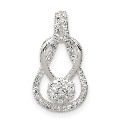 Sterlingsilber Zirkonia & Tropfen Anhänger