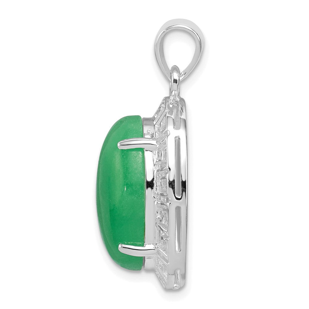 Sterlingsilber Jade Greek Key Anhänger