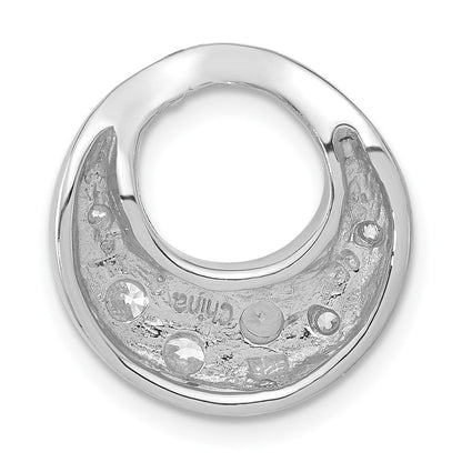 Sterlingsilber Rhodiniert Zirkonia Kreis Anhänger