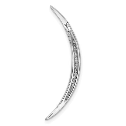 Sterlingsilber Rhodiniert Zirkonia Mond Anhänger