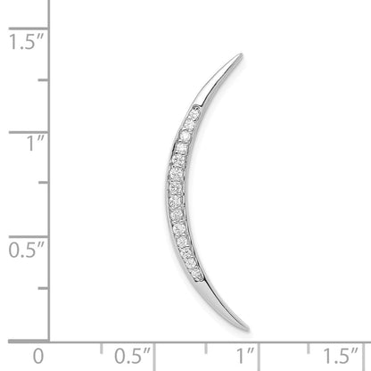 Sterlingsilber Rhodiniert Zirkonia Mond Anhänger
