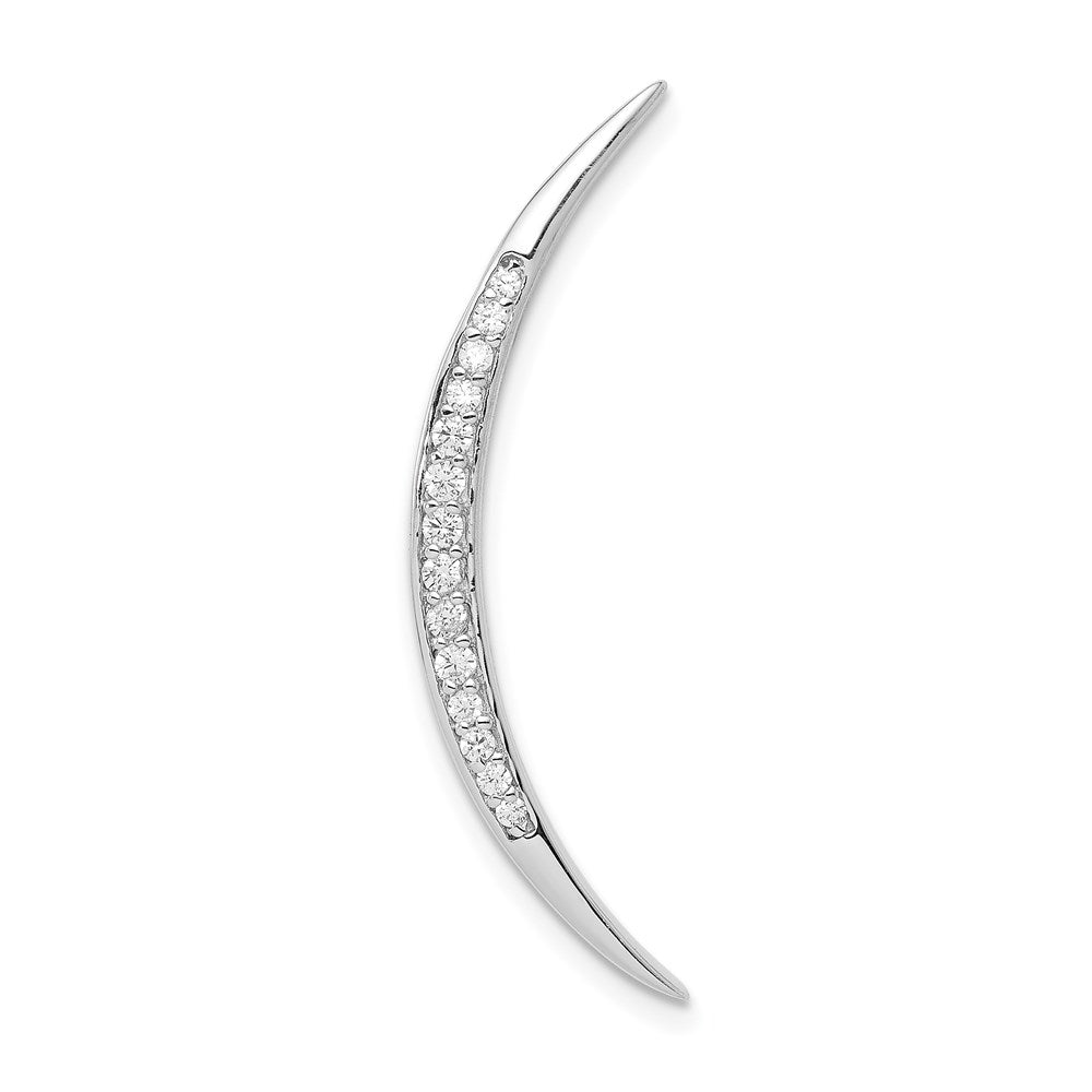Sterlingsilber Rhodiniert Zirkonia Mond Anhänger