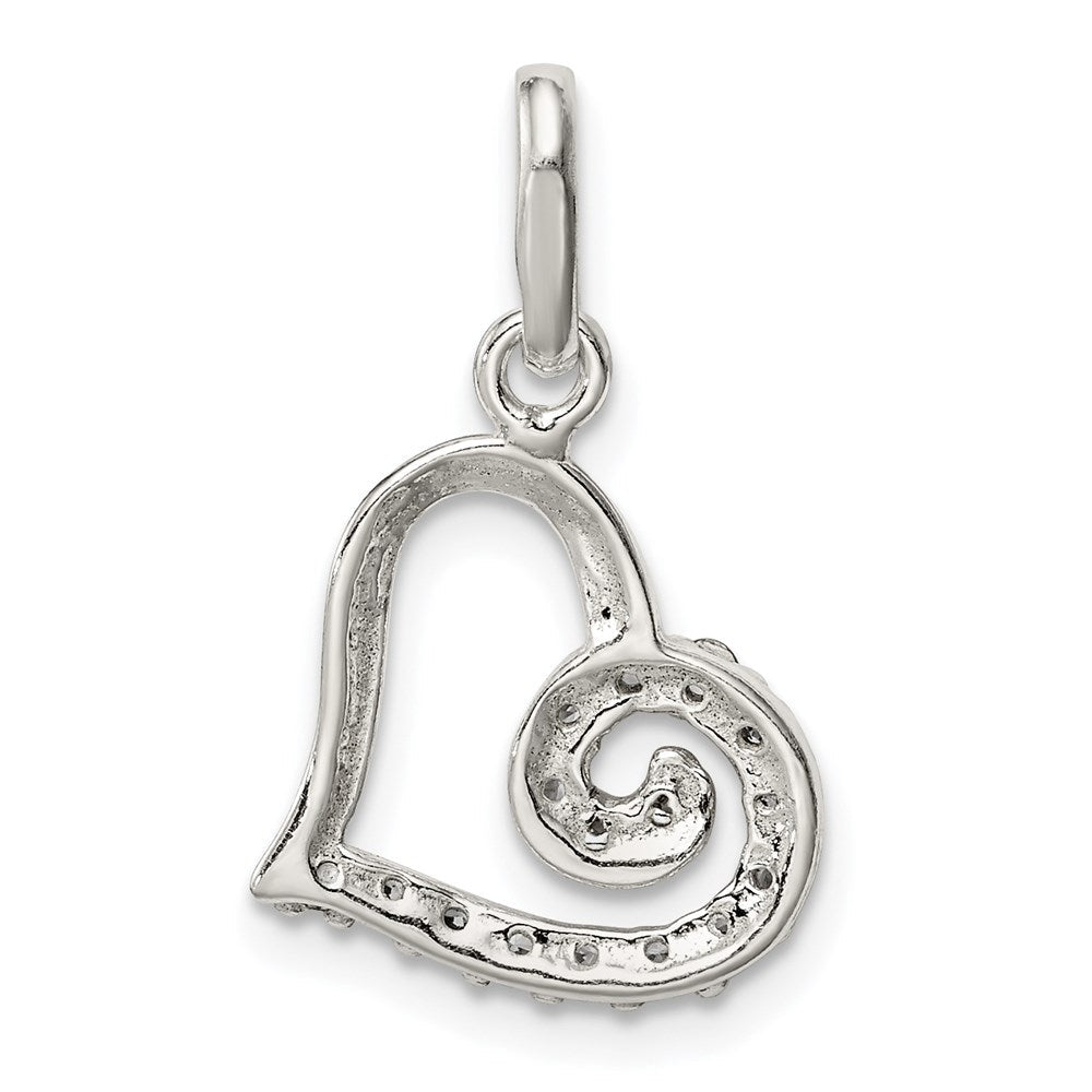 Sterlingsilber Zirkonia Herz Anhänger