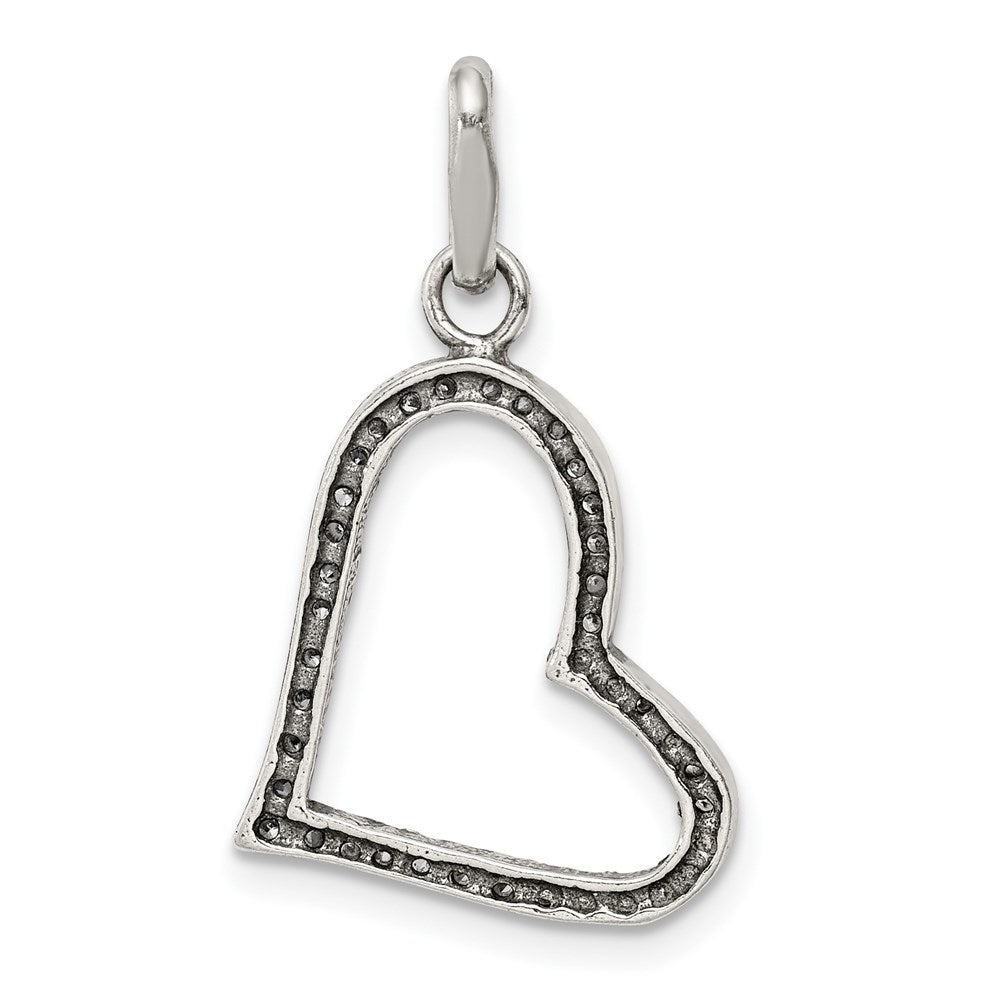 Sterlingsilber Zirkonia Herz Anhänger