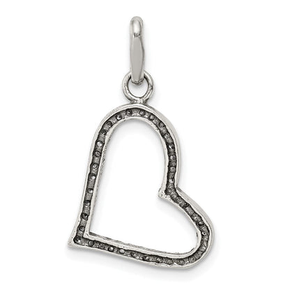 Sterlingsilber Zirkonia Herz Anhänger