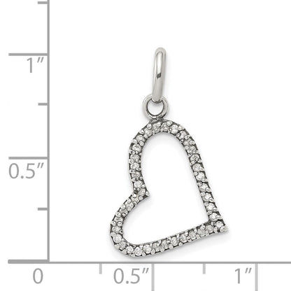 Sterlingsilber Zirkonia Herz Anhänger