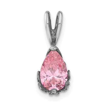 Sterlingsilber Antikisiert Rosa Zirkonia Anhänger