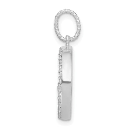 Sterlingsilber & Glanz Vergoldet Zirkonia Diamantiert Rund Anhänger