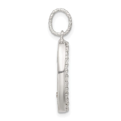 Sterlingsilber & Glanz Vergoldet Zirkonia Diamantiert Oval Anhänger