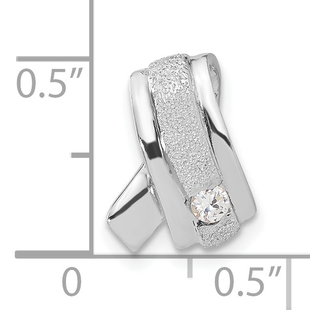 Sterlingsilber Rhodiniert Zirkonia Anhänger
