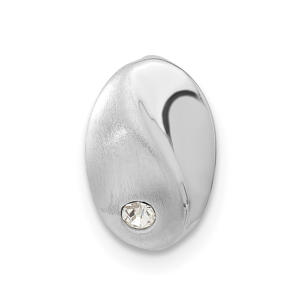 Sterlingsilber Rhodiniert Poliert & Satiniert Zirkonia Anhänger