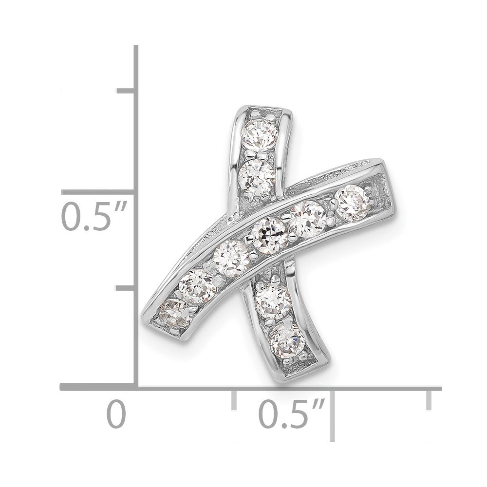 Sterlingsilber Rhodiniert Zirkonia Anhänger
