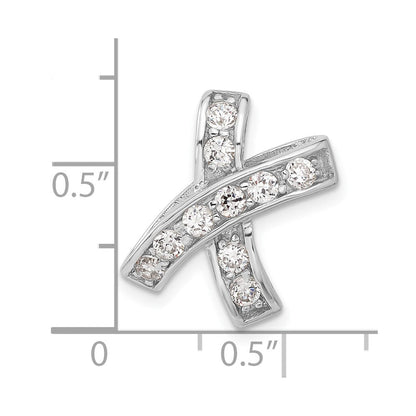 Sterlingsilber Rhodiniert Zirkonia Anhänger