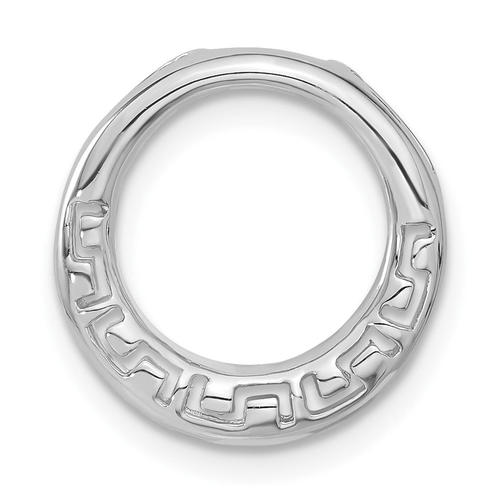 Sterlingsilber Rhodiniert Greek Kreis Anhänger
