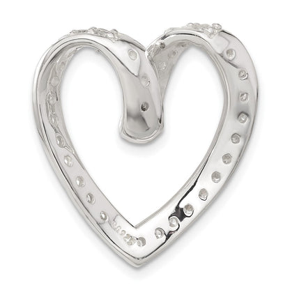 Sterlingsilber Zirkonia Herz Kette Anhänger