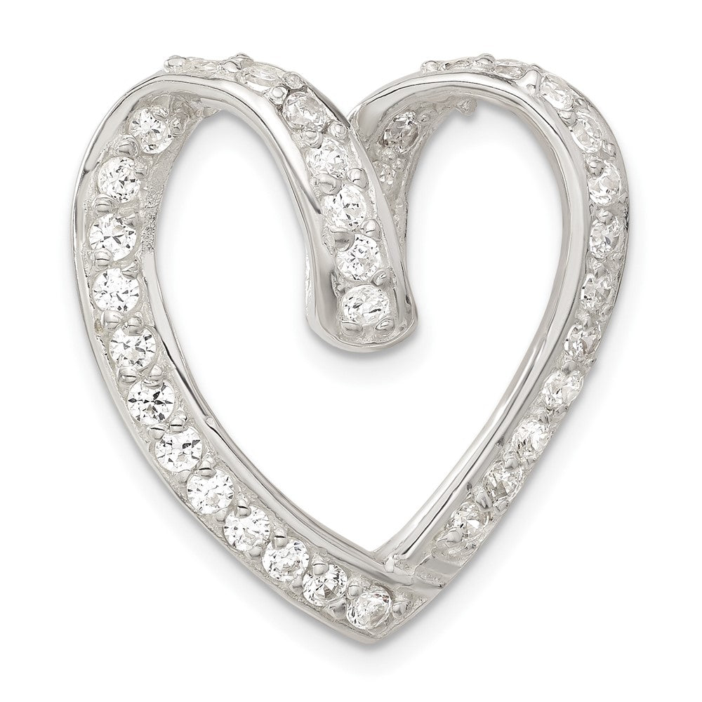 Sterlingsilber Zirkonia Herz Kette Anhänger