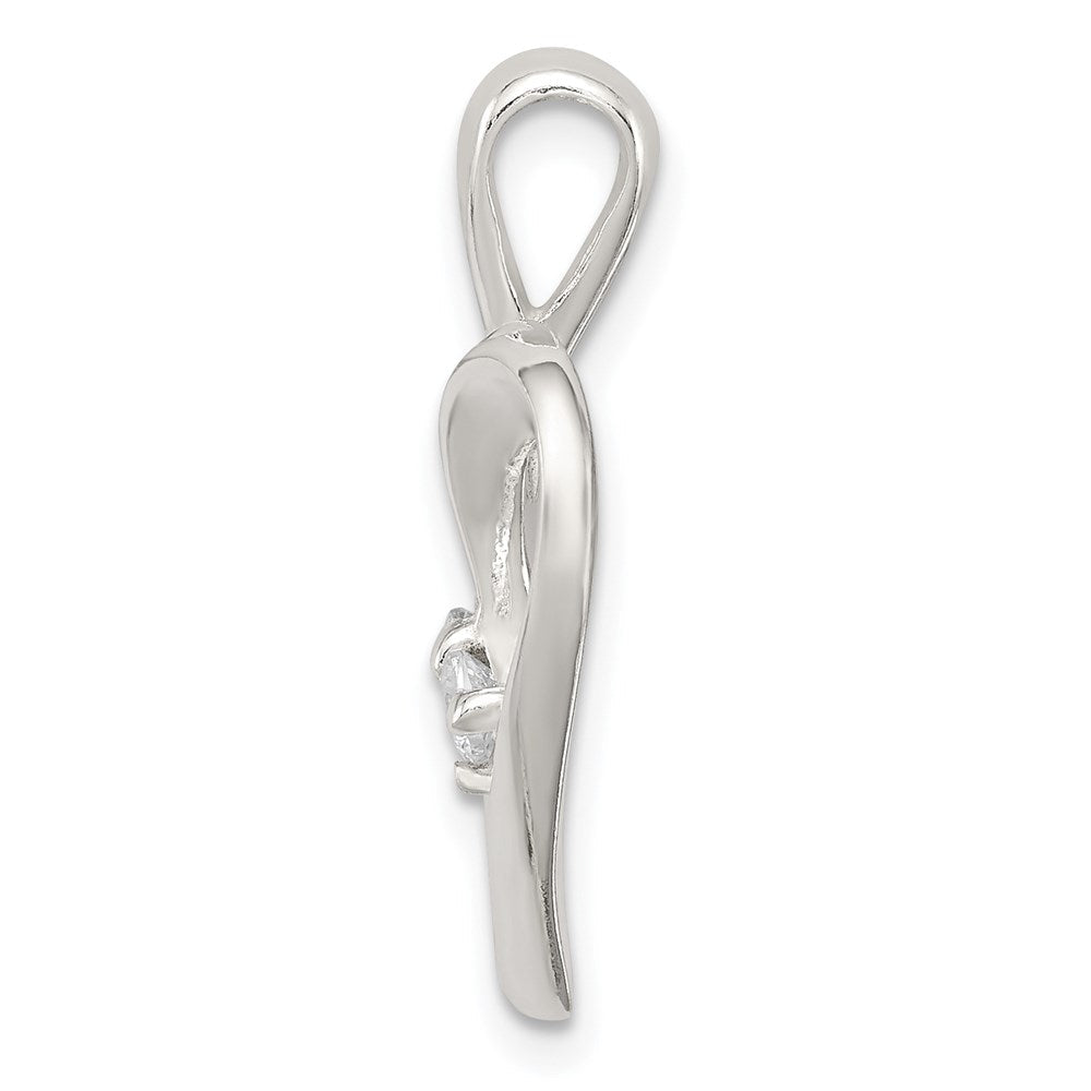 Sterlingsilber Zirkonia & Herz Anhänger