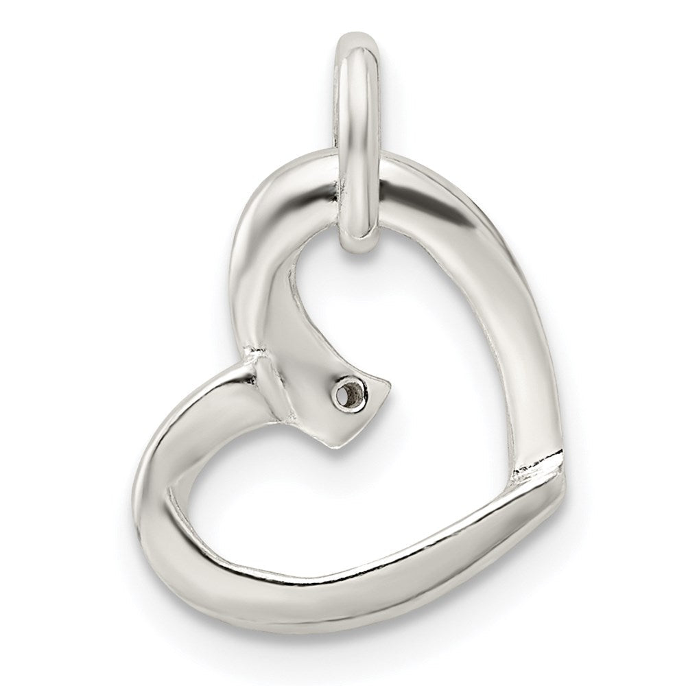 Sterlingsilber Herz mit Zirkonia Anhänger