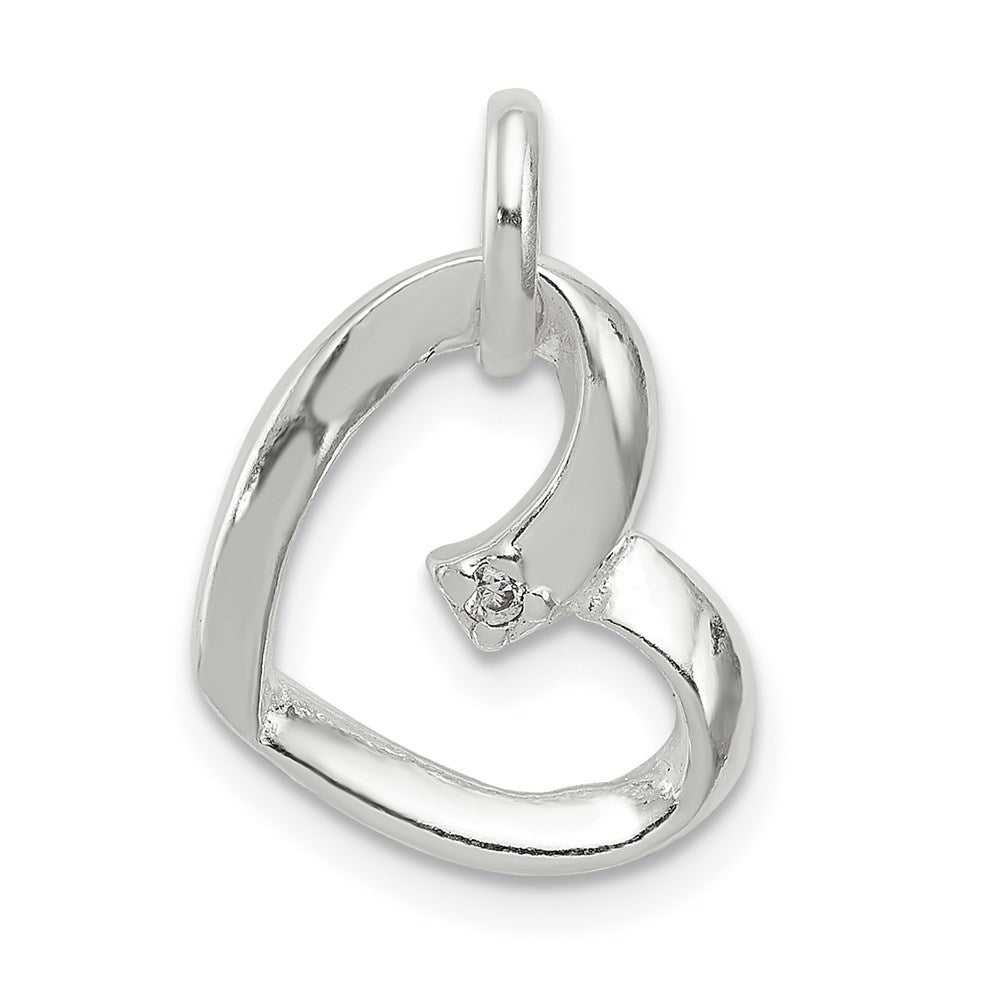 Sterlingsilber Herz mit Zirkonia Anhänger