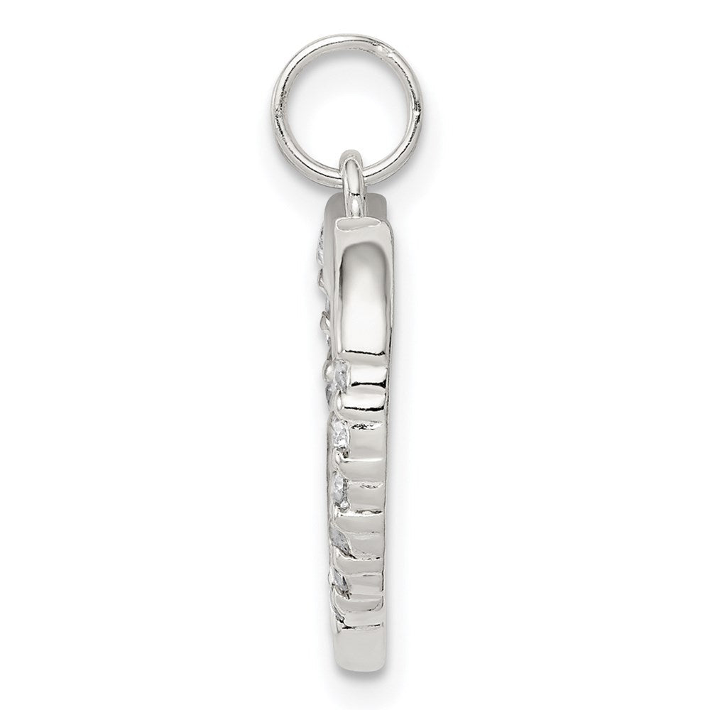 Sterlingsilber Zirkonia & Herz Anhänger