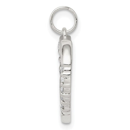 Sterlingsilber Zirkonia & Herz Anhänger