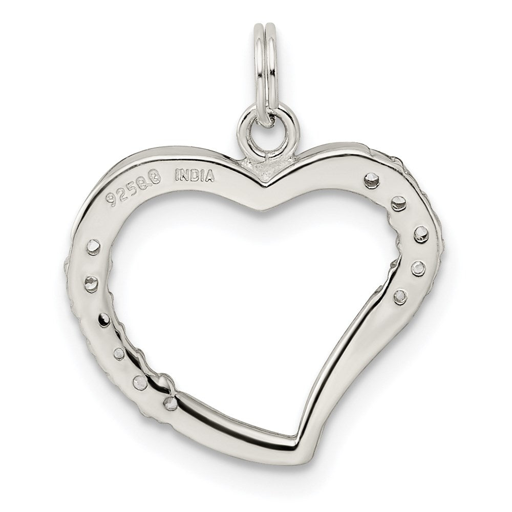 Sterlingsilber Zirkonia & Herz Anhänger