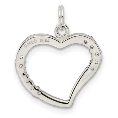 Sterlingsilber Zirkonia & Herz Anhänger